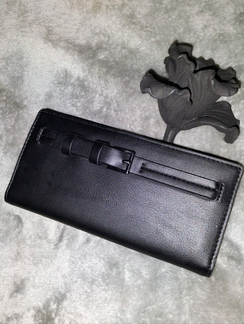 Vera Wang Vegan Leather Belted Wallet